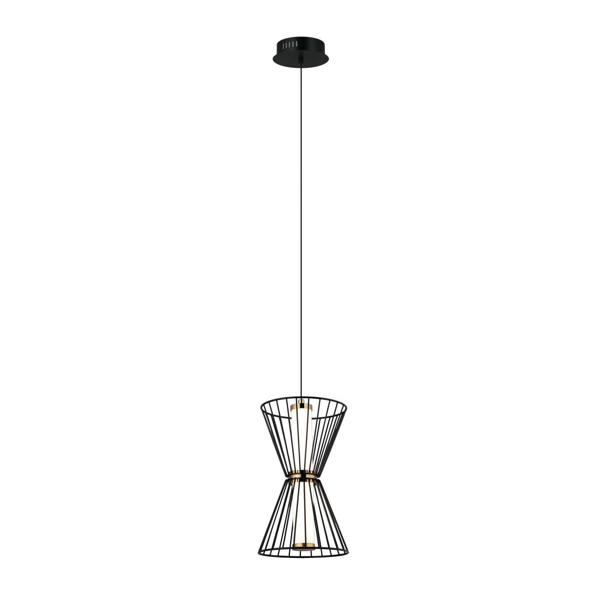 Lampa wisząca SANKE LED 8W Ciepła biel 380lm czarna wym: 133 x 16,5 x 16,5 cm Italux