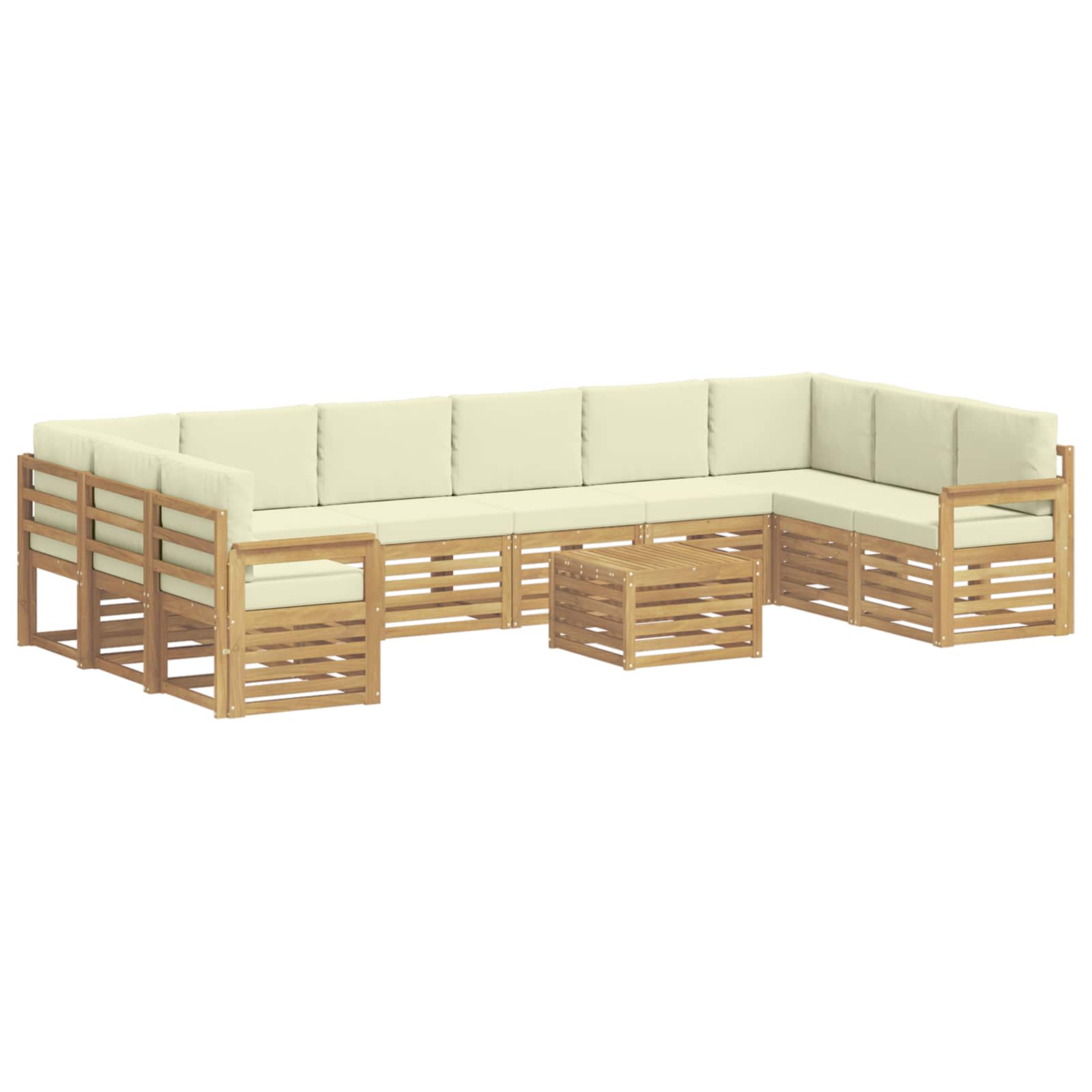 Zestaw sof na zewnątrz 8 pcs Biały i kremowy 59 x 59 x 37 cm