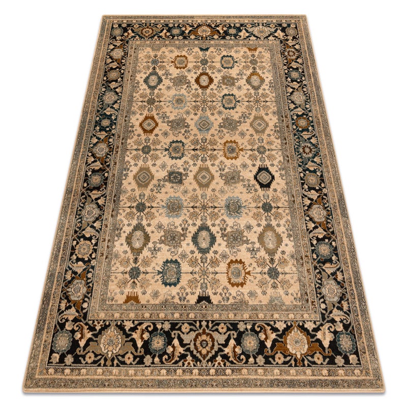 Dywan wełniany OMEGA PARILLO ramka jadeit brązowy 235x350 cm