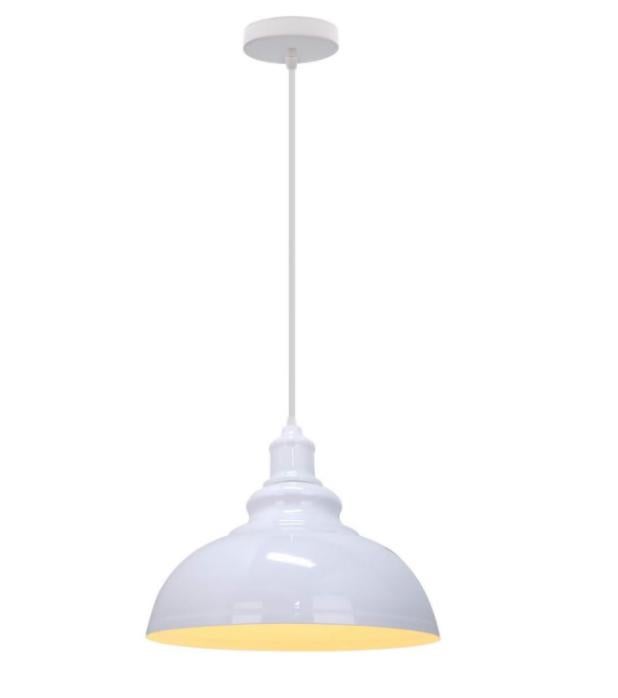 Zestaw 1 lamp wiszących w stylu industrialnym, retro metalowa lampa sufitowa E27, odpowiednia do kuchni, jadalni i salonów, o średnicy 30 cm