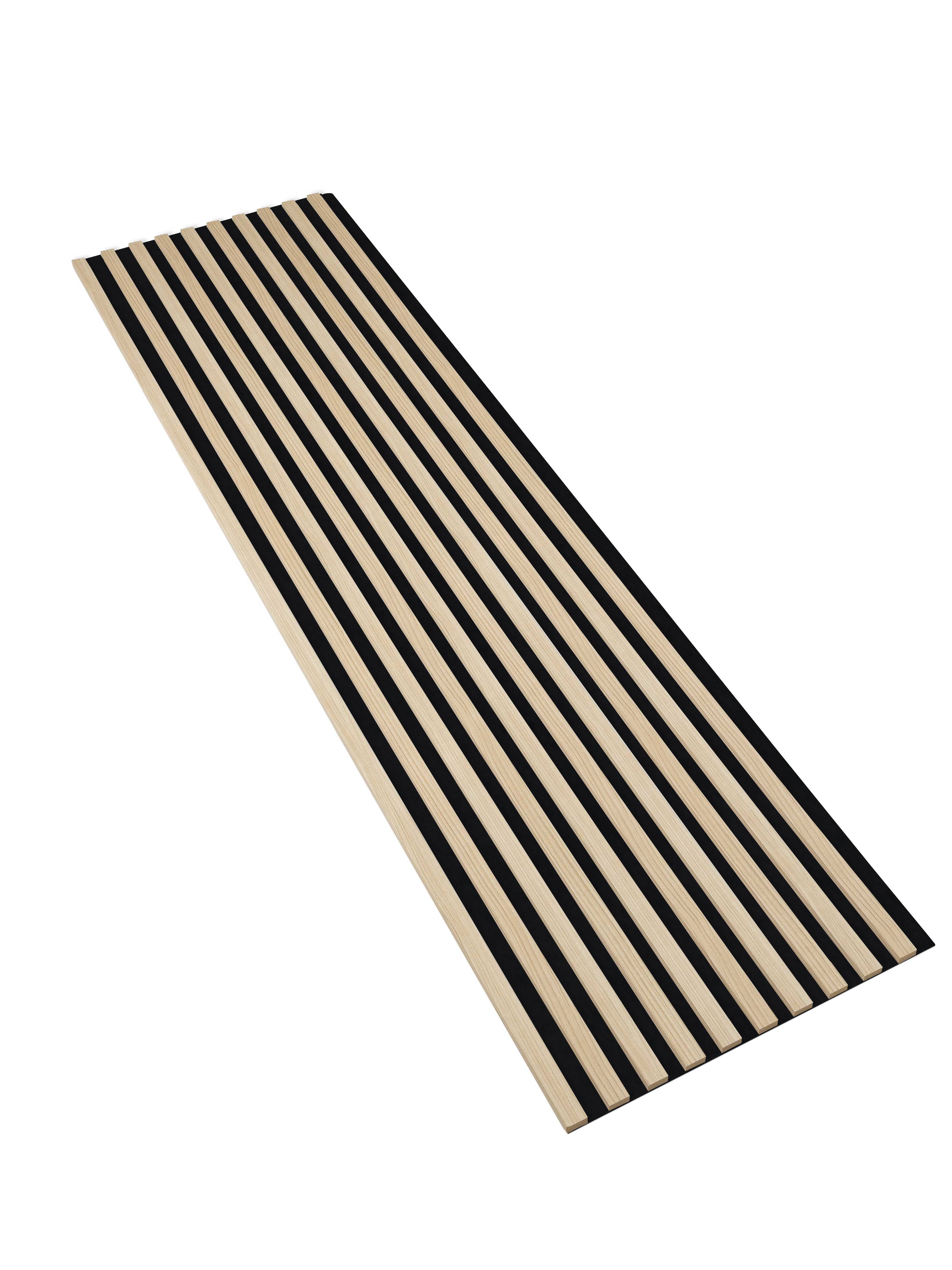 Lamele Ścienne na Filcu Czarnym SunWood 275x58cm Panele Dekoracyjne Kremowe Riva 1 szt.