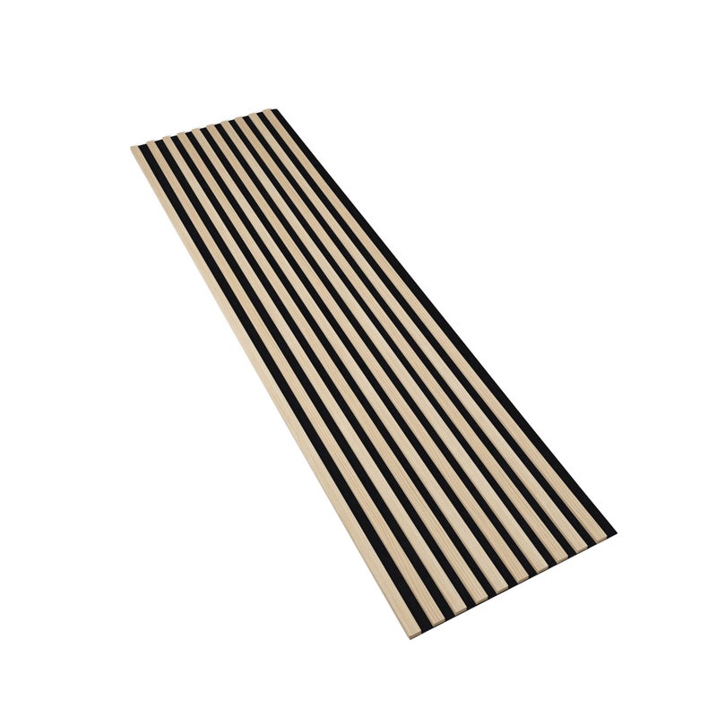 Lamele Ścienne na Filcu Czarnym SunWood 275x58cm Panele Dekoracyjne Kremowe Riva 1 szt.