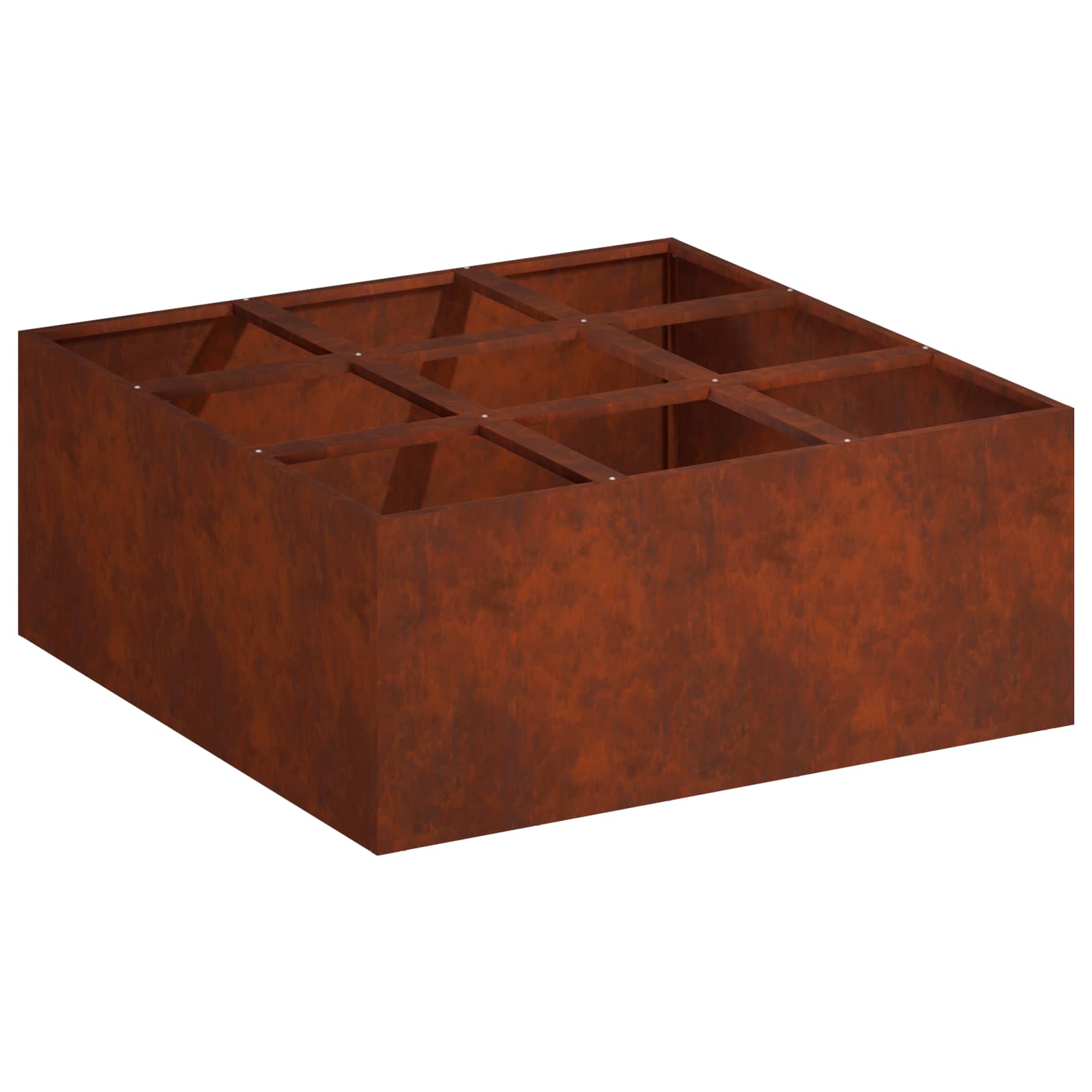 Donica Ogrodowa Corten 100x100x40 cm Rdzawa na Taras na Balkon