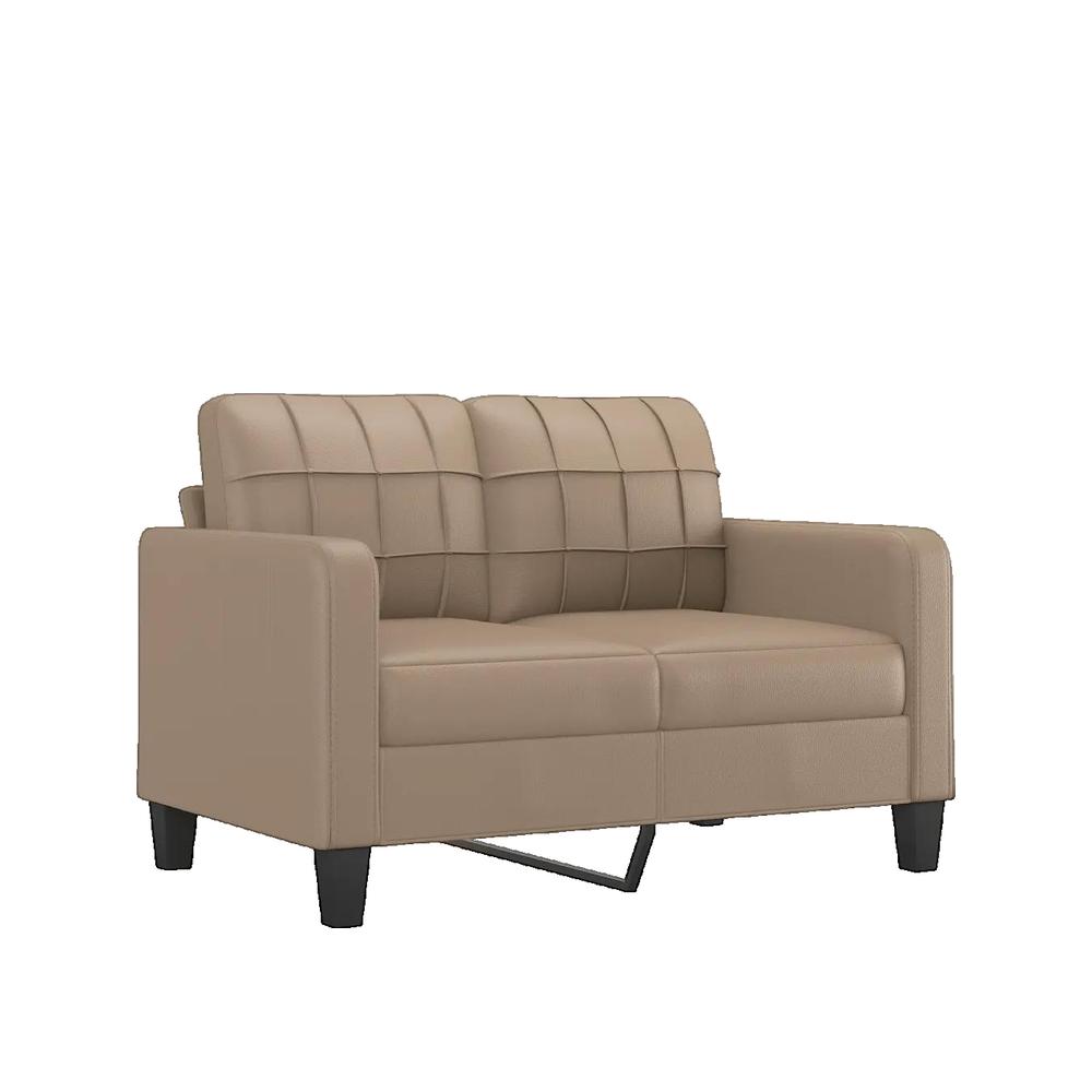 Sofa 2-osobowy vidaXL brązowy ekoskóra wygodny i wytrzymały
