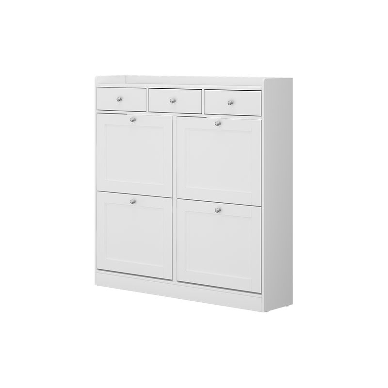 Vicco Wózek na buty Vitto, Biały, 100 x 99.5 cm z 3 szufladami i 4 składanymi przegródkami