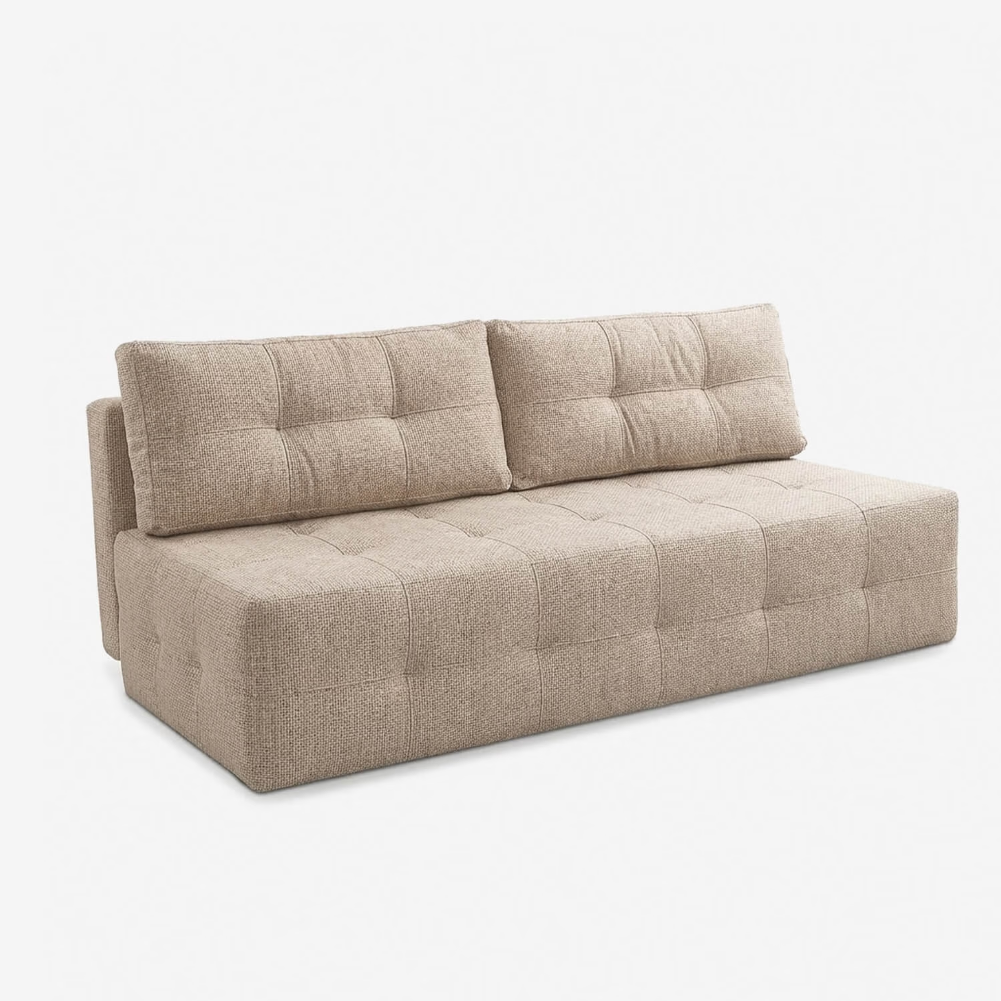 Sofa Rozkładana Kanapa z Funkcją Spania Dwuosobowa Do Salonu Beżowa MORANA