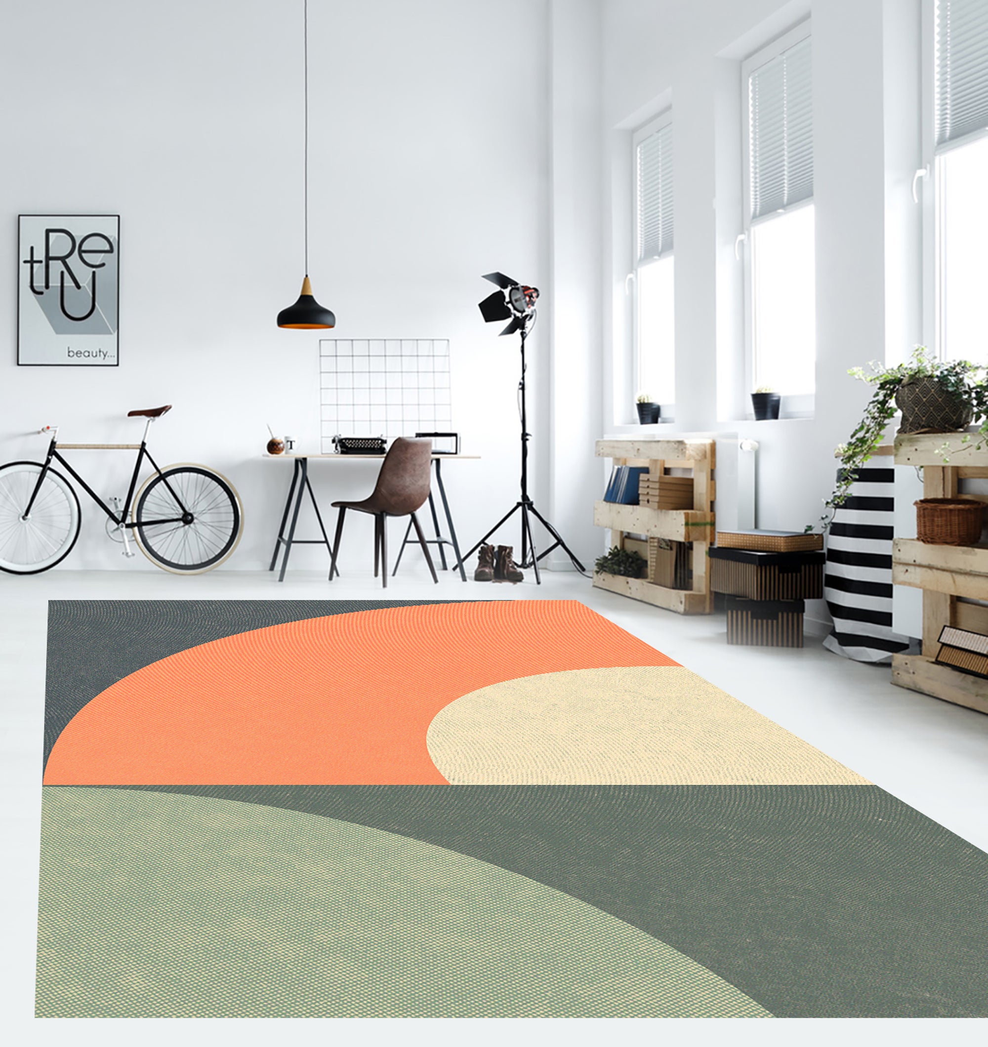 Dywan winylowy San Diego 133x200 cm - PVC antypoślizgowy, winylowy dywan do kuchni lub salonu, zmywalny, nowoczesny styl