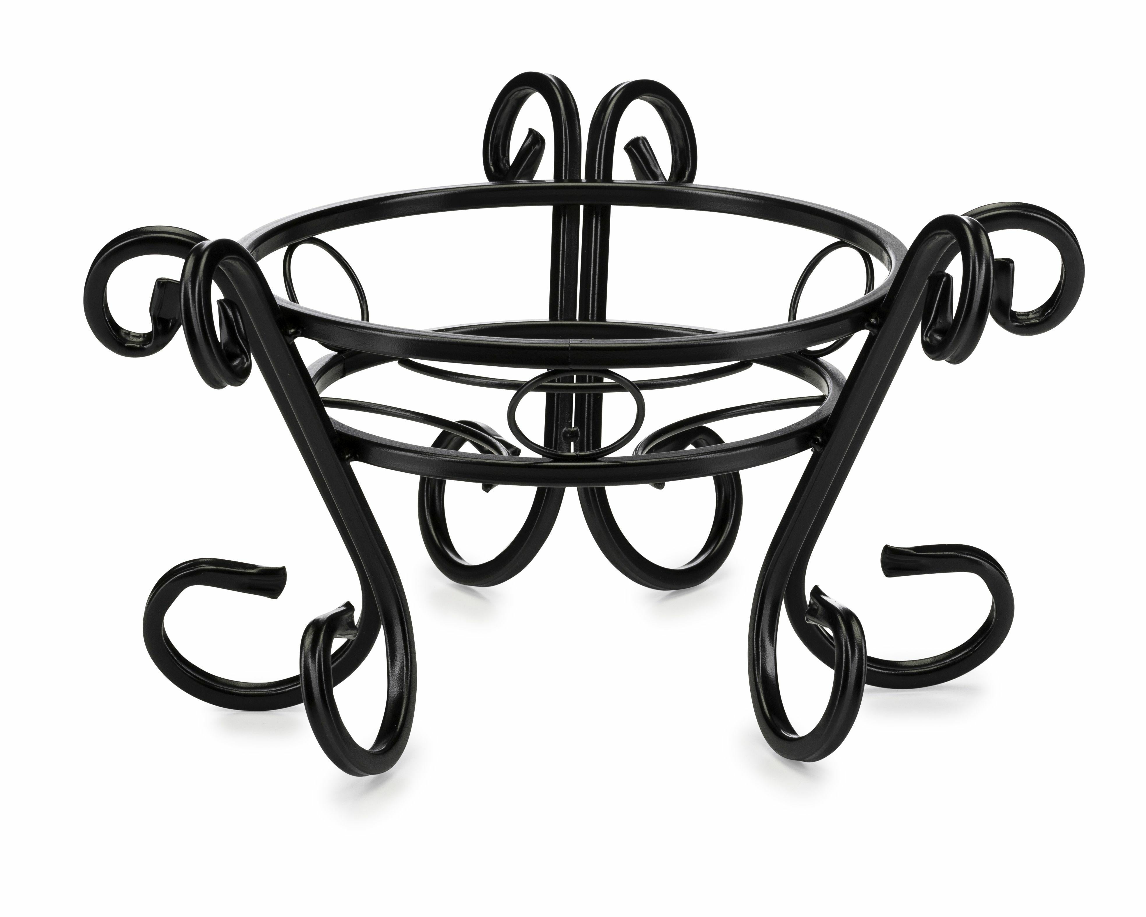 Kwietnik metalowy Dąstal czarny niski na 1 donicę 38x38x21 cm 1 szt.