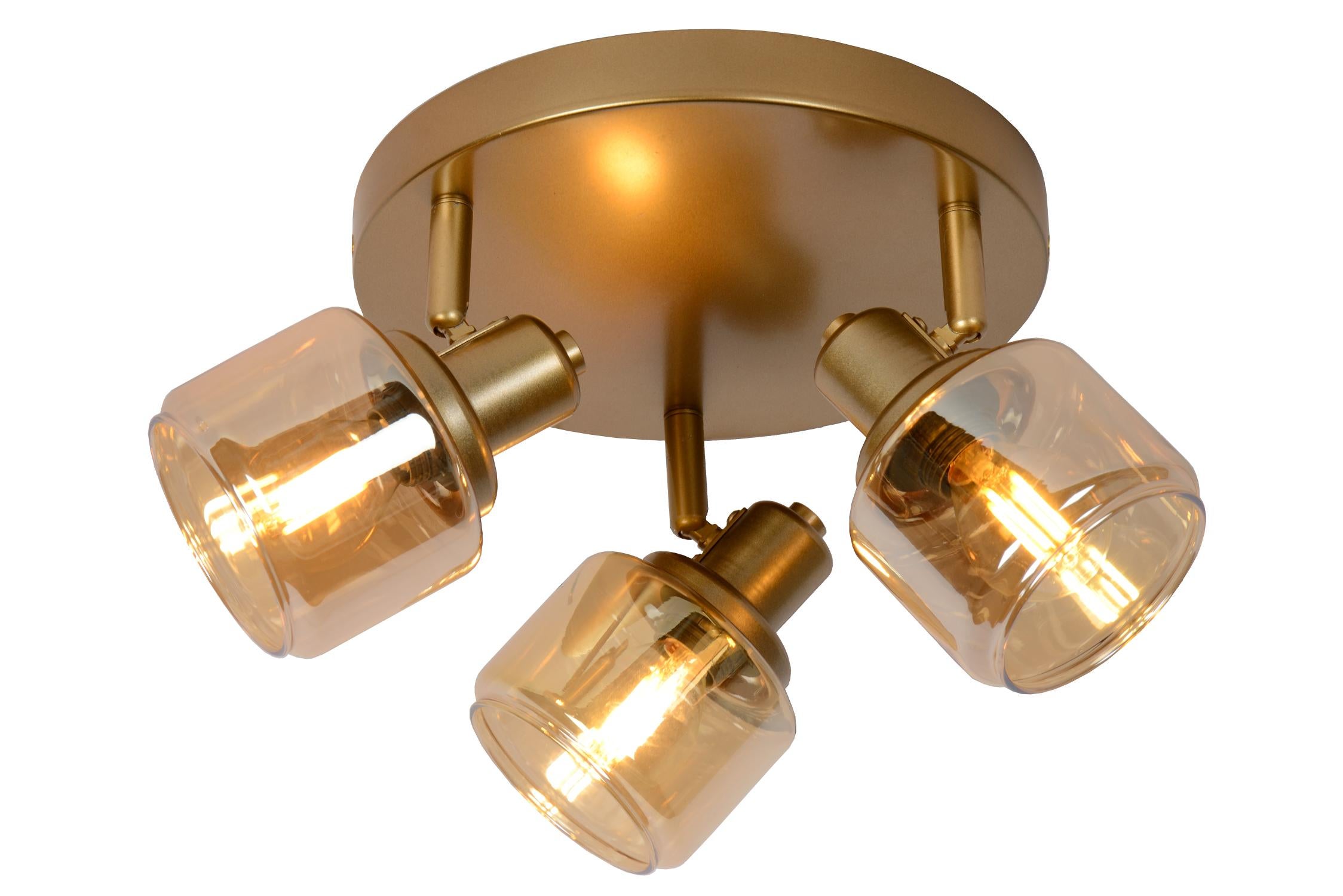 Lampa sufitowa BJORN złoto-odcienie złota 3xE14x40W metal wym:16,5x38x38cm IP20 Lucide