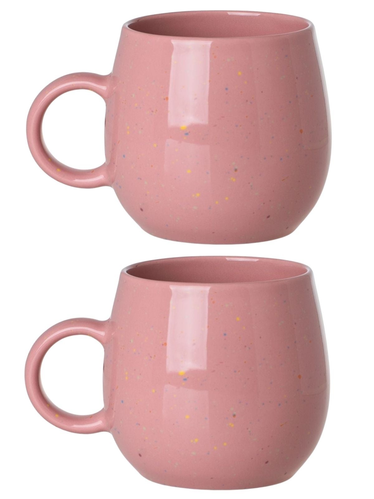 Komplet kubków Speckle Pop Estia różowe 480 ml porcelana 2 szt.
