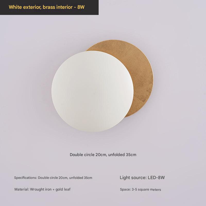 Obracana o 360° lampa ścienna „Zaćmienie Księżyca”, designerska oprawa, 3000 K, średnica 20 cm