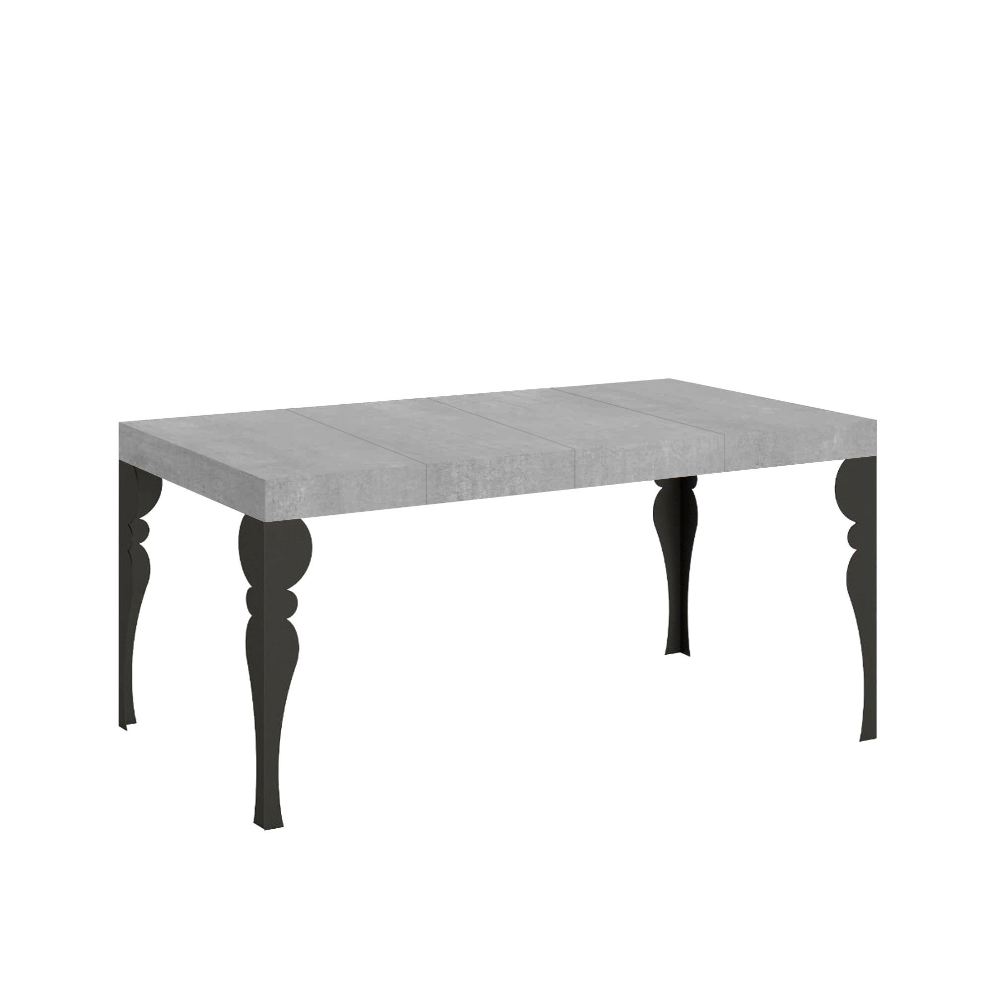 Stół rozkładany 90X120/224 cm Paxon Premium Cement rama antracyt