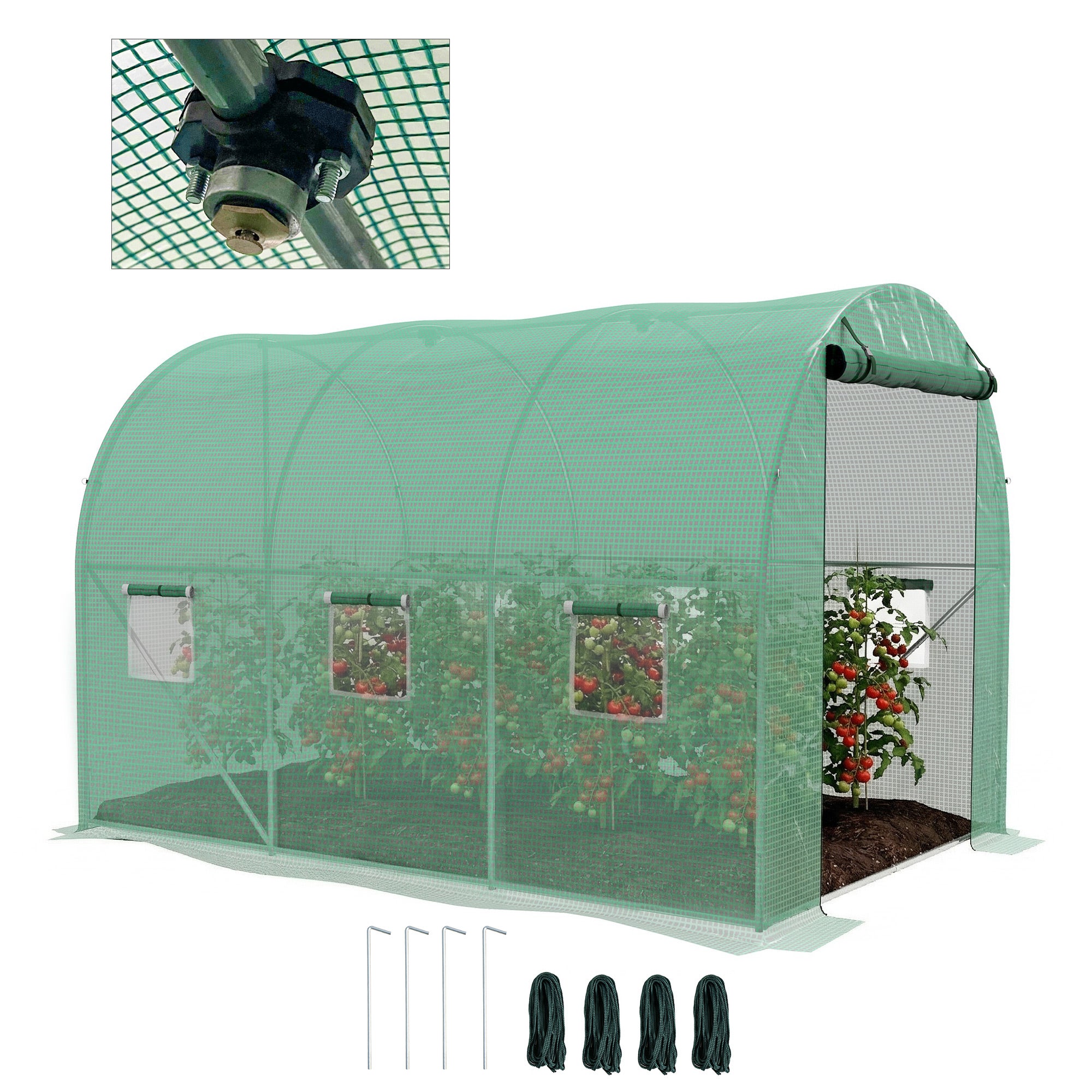 Sprinkler system tunel foliowy szklarnia, 3 x 2m, zielony