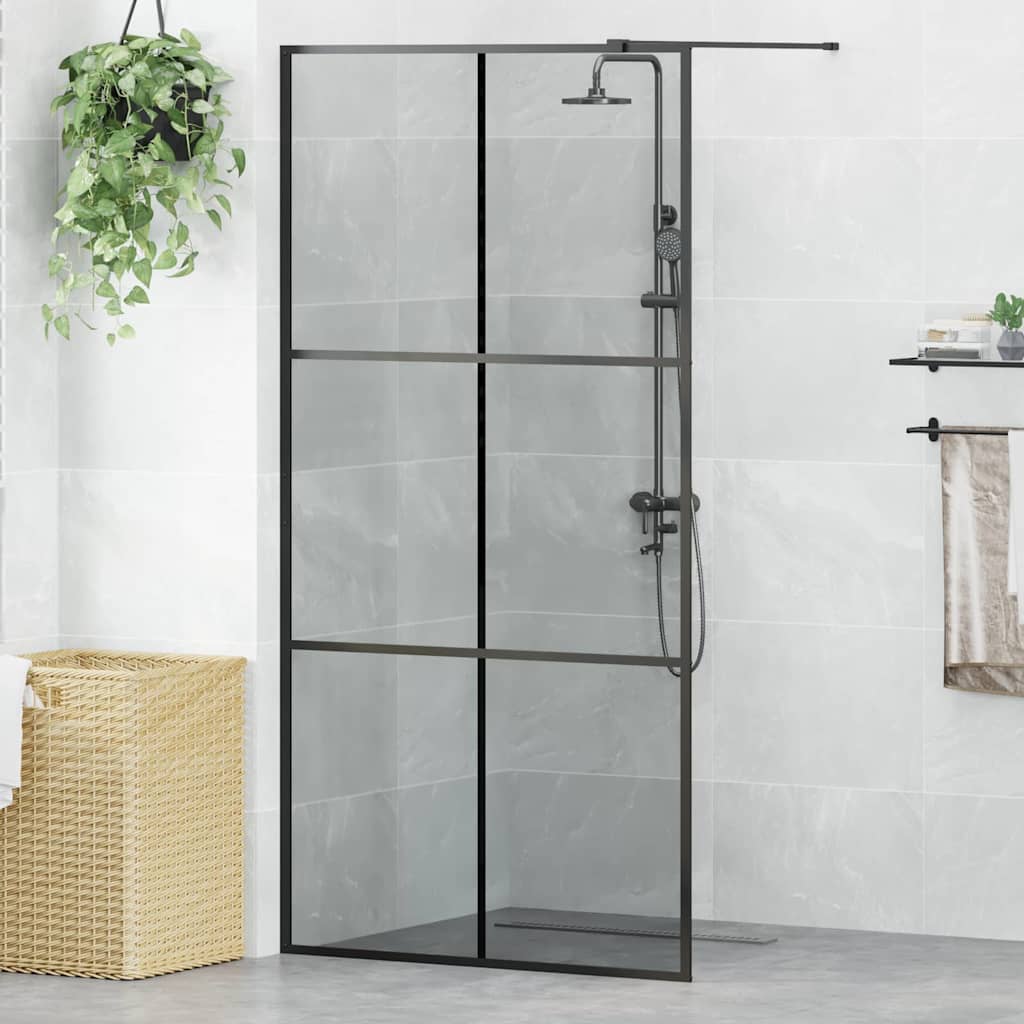 Ściana prysznicowa typu walk-in Czarny 100 x 195 cm vidaXL