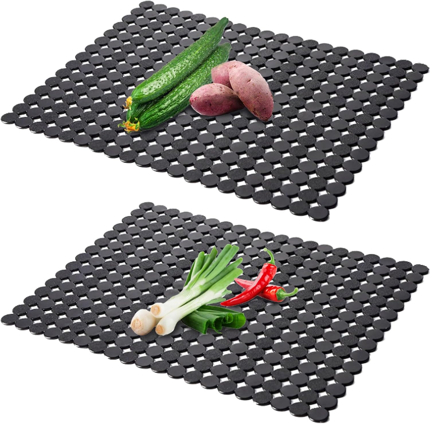 (40x30 cm) 2-częściowa mata pod zlew kuchenny, czarna, do przycinania, chroni zlew przed brudem i zarysowaniami, na sztućce