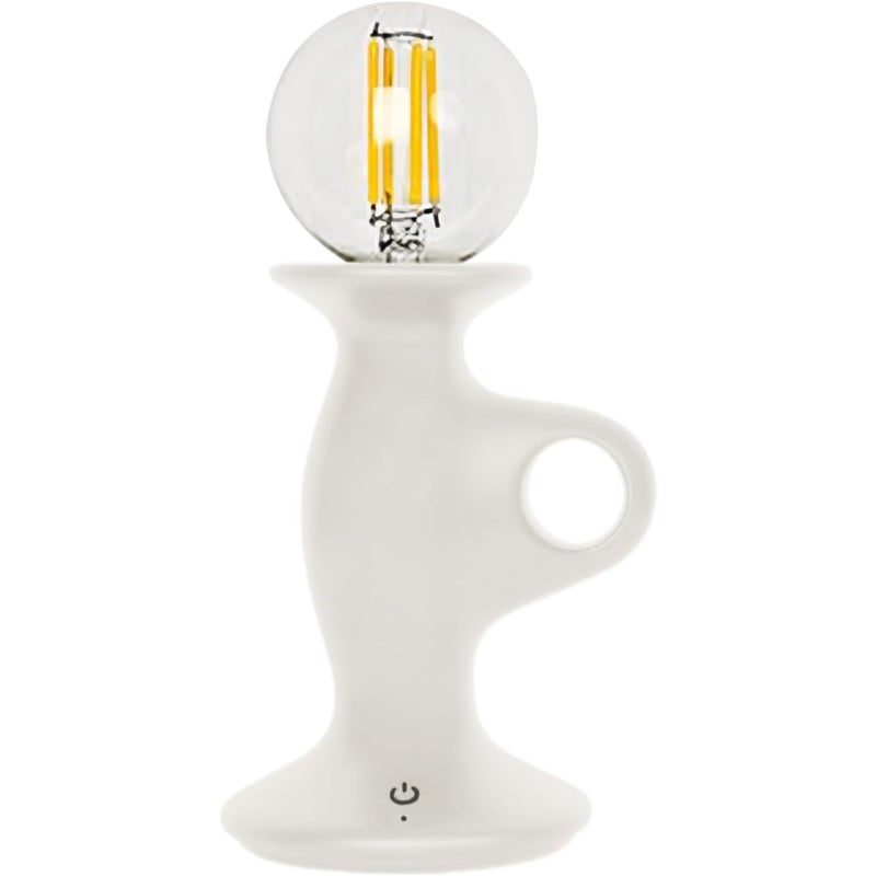 Lampa stołowa w stylu vintage | Żarówka/świeca dekoracyjna w stylu vintage | Nadaje się do sypialni, salonu, baru, biura, w kolorze białym