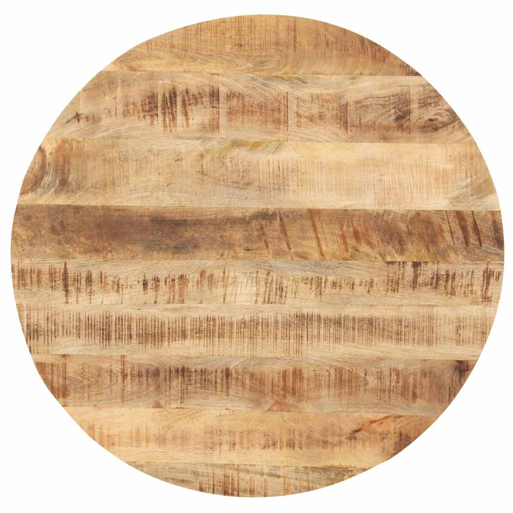 Blat Drewniany Okrągły do Stołu 80 cm z Litego Mango Lakierowany