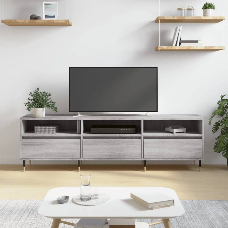 vidaXL Szafka TV, szary dąb sonoma, 150x30x44,5 cm