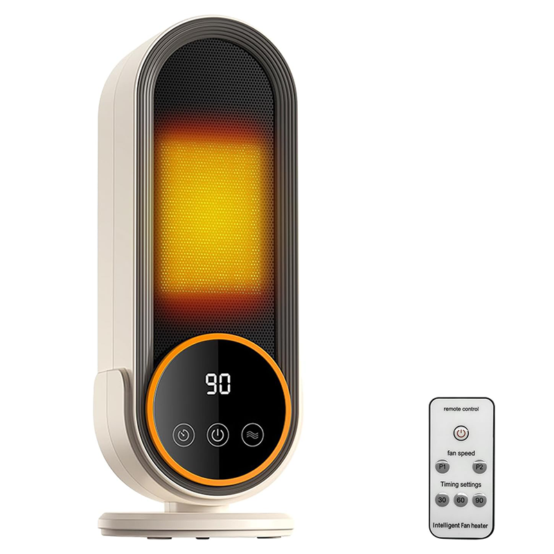 Grzałka 1200 W – szybkie nagrzewanie – timer 30/60/90 minut – pilot zdalnego sterowania w zestawie – ceramiczny element grzejny PTC