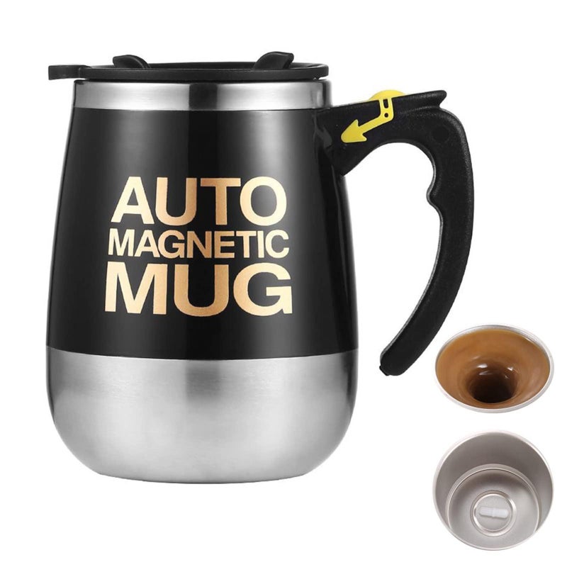 Automatyczny kubek do kawy z funkcją mieszania – inteligentny podgrzewacz do napojów z ładowaniem USB – kubek ze stali nierdzewnej do kawy – 400 ml