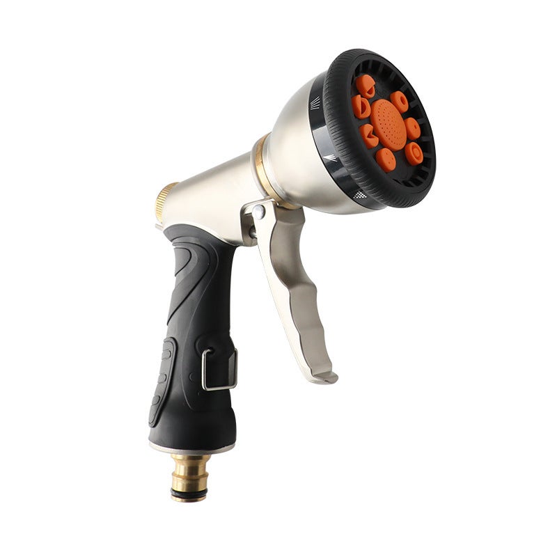 Metalowy pistolet do podlewania, opryskiwacz ogrodowy, 9 trybów podlewania, opryskiwacz ogrodowy wysokociśnieniowy