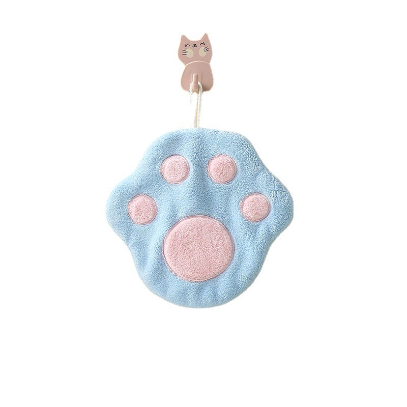 【Odcisk kociej łapy】 Miękki ręcznik do użytku wewnątrz pomieszczeń w kształcie kociej łapy (średnica 20 cm)