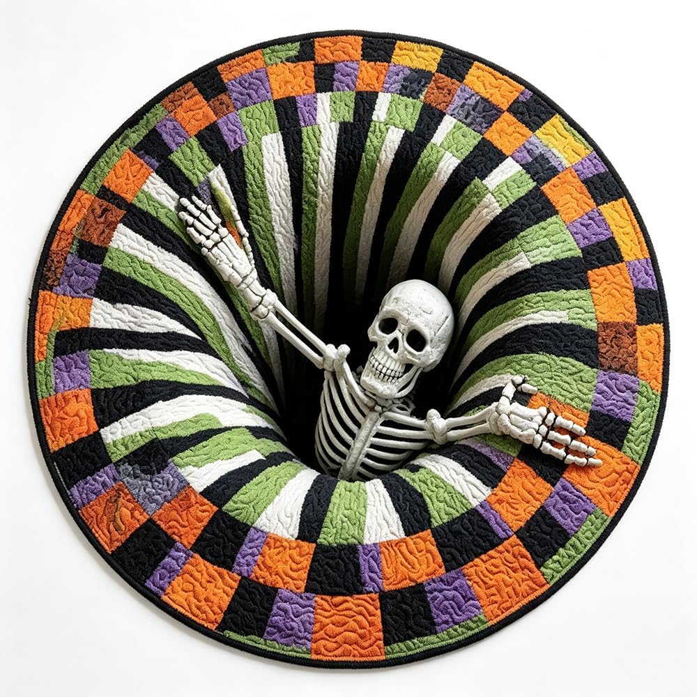 Ten dywan na Halloween ma średnicę 140 cm (1 sztuka) i idealnie nadaje się do dekoracji domu w okresie świątecznym.