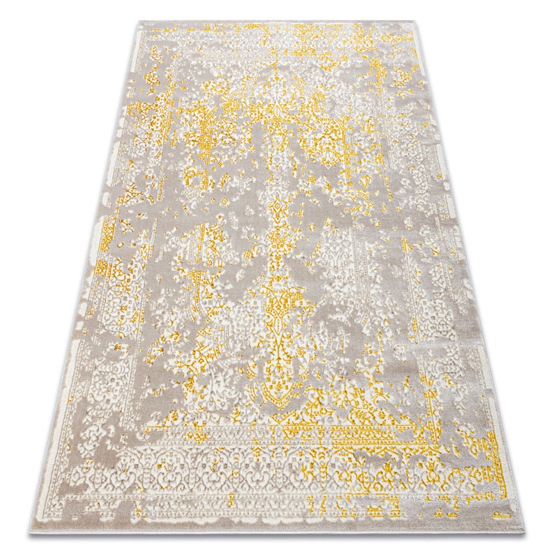 Dywan CORE 3807 Ornament Vintage - Strukturalny, dwa poziomy runa, beż / złoty 140x190 cm