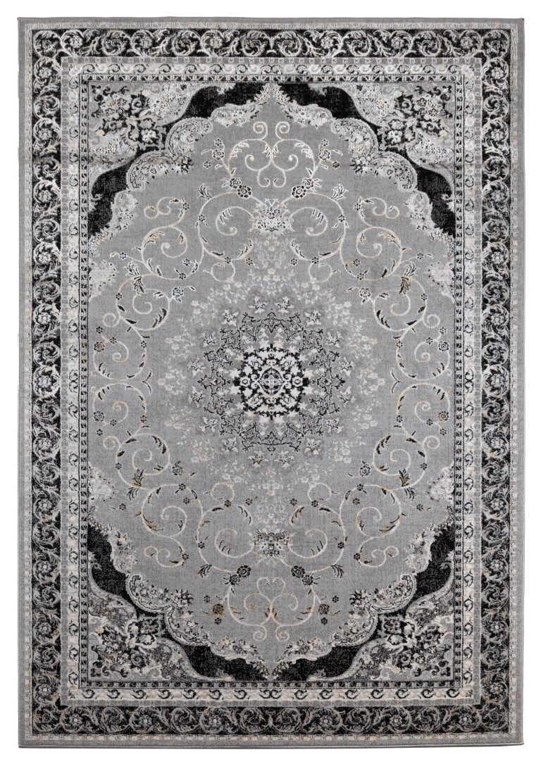 Dywan Multidecor Grece 160x230cm klasyk koronka czarno-srebrny, cena za 1 szt.
