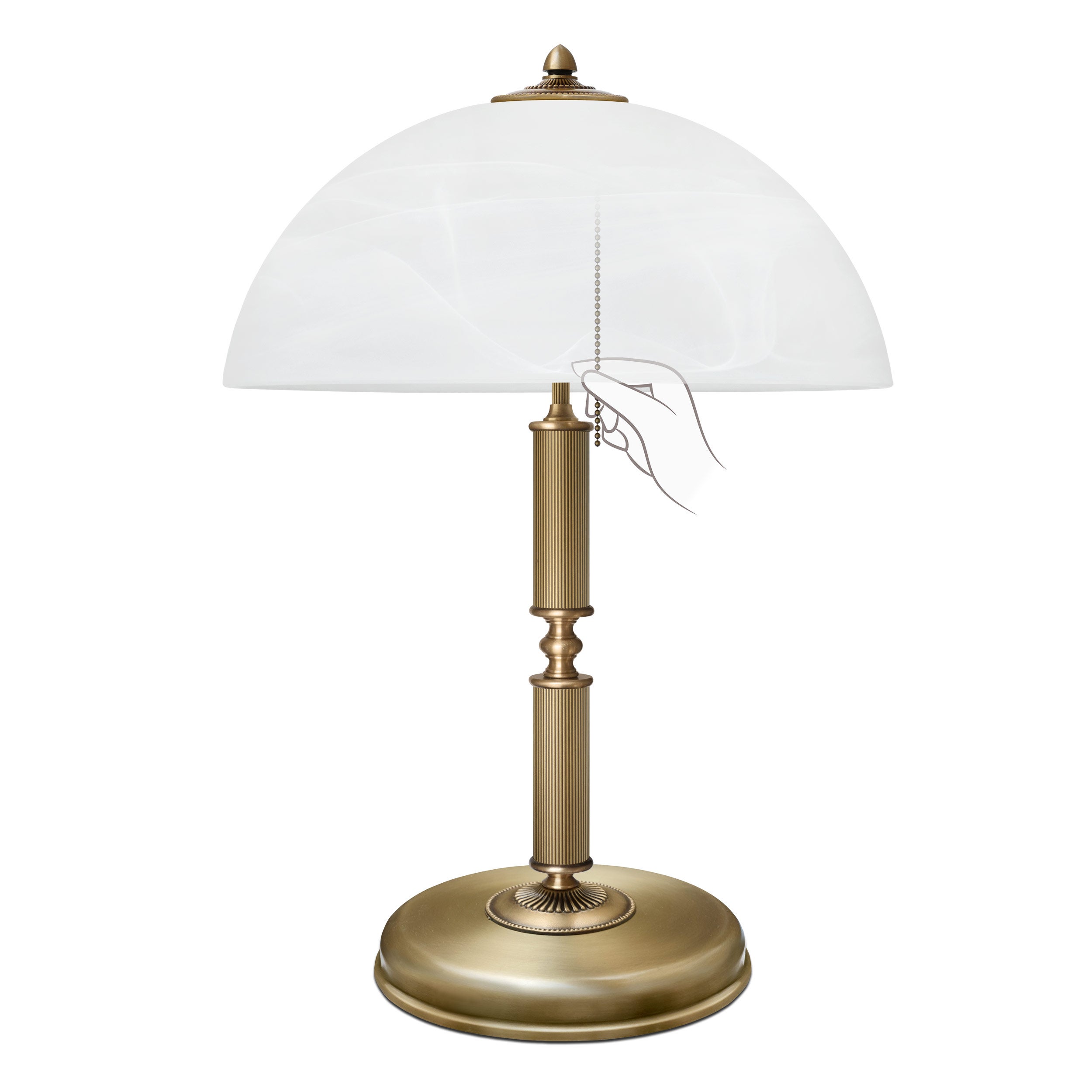 Klasyczna lampa na komodę z łańcuszkiem B-B2-L