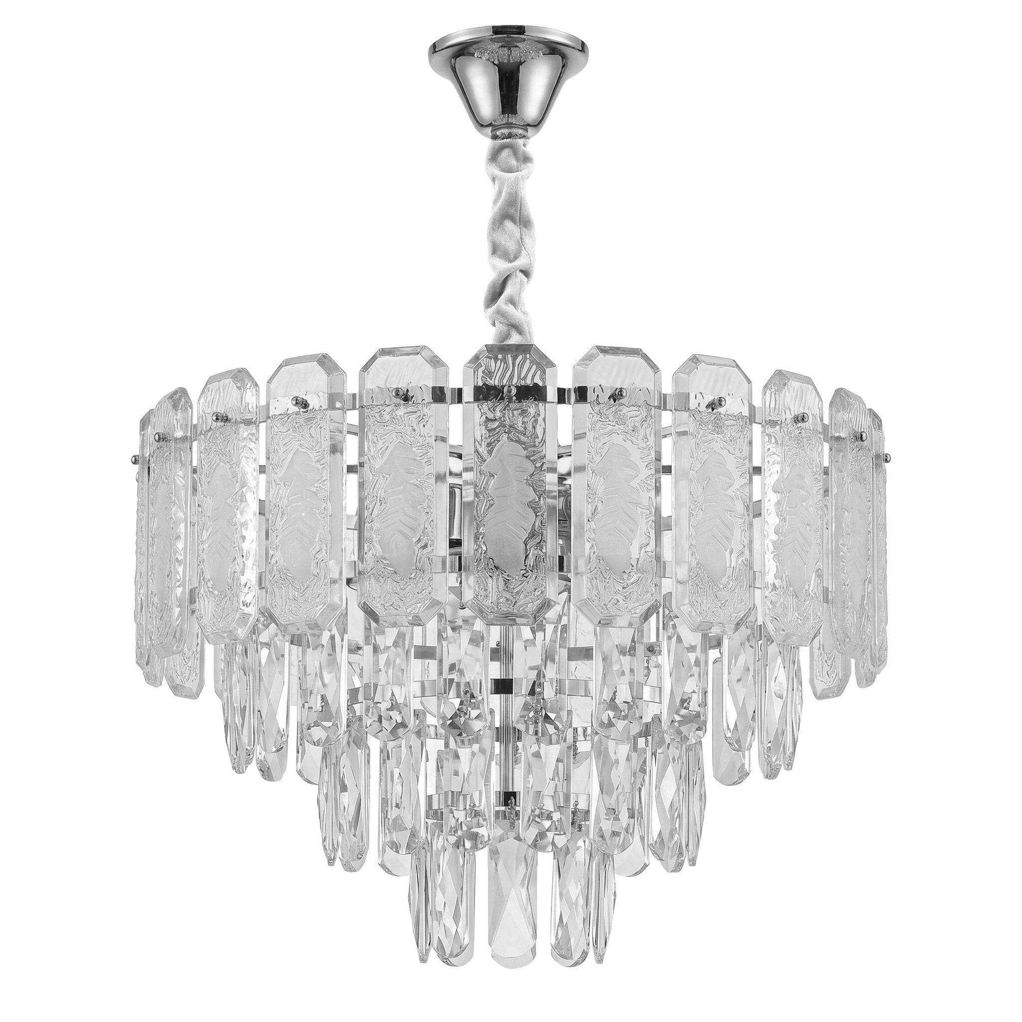Lampa Wisząca z Kryształami Toolight SWE087-CP 40cm Chrom