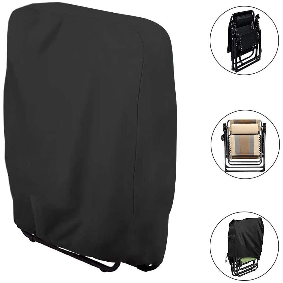 Pokrowiec ochronny na leżak ogrodowy składany (czarny) D71 × W110 cm, 1 sztuka 210D pokrowiec na leżak ogrodowy