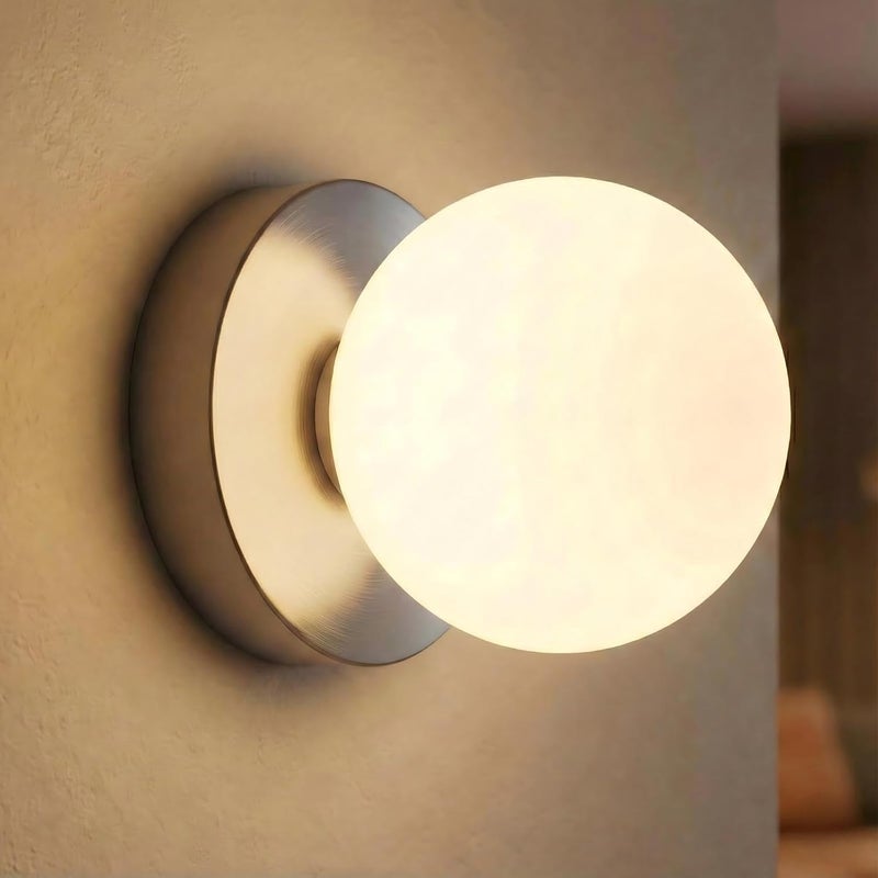 Nowoczesna lampa ścienna, lampa ścienna do wnętrz, odpowiednia do biur, korytarzy lub garderób, srebrna podstawa, ciepłe światło, sprzedawana oddziel