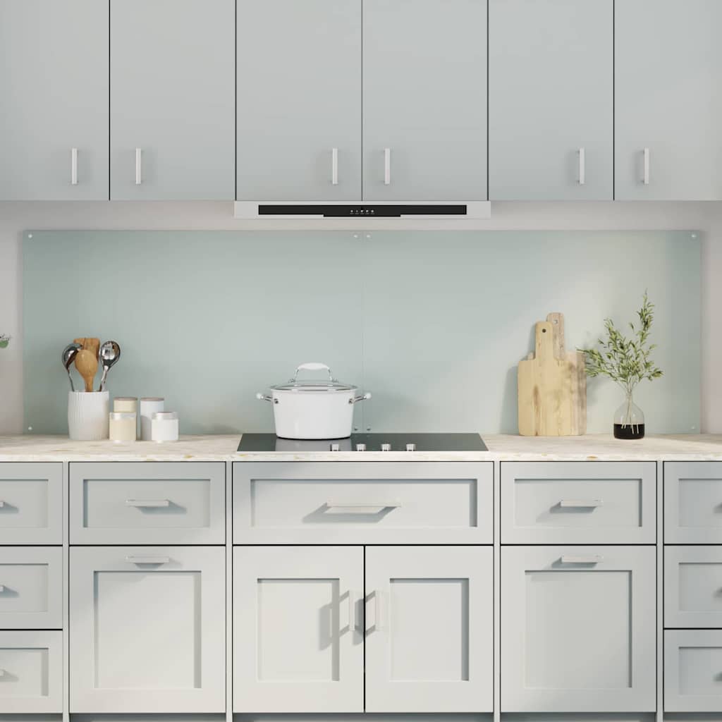 Panel kuchenny 2 pcs Biały 100 x 60 cm szkło hartowane vidaXL