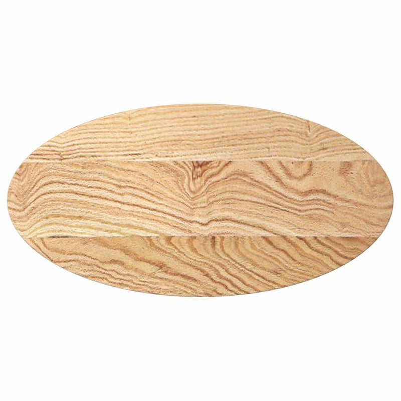 Blat Drewniany Dębowy Lity do Stołu Owalny 80x40 cm Grubość 2 cm Brązowy