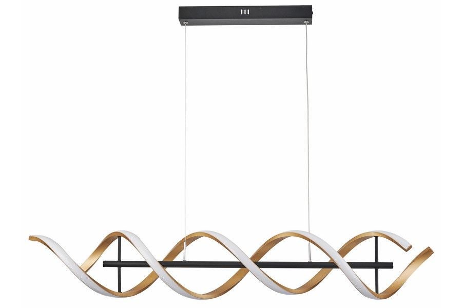 Lampa wisząca Abrax LED 40W Odcienie bieli 3200lm czarno-złota wym: 120 x 104 x 16 cm Reality