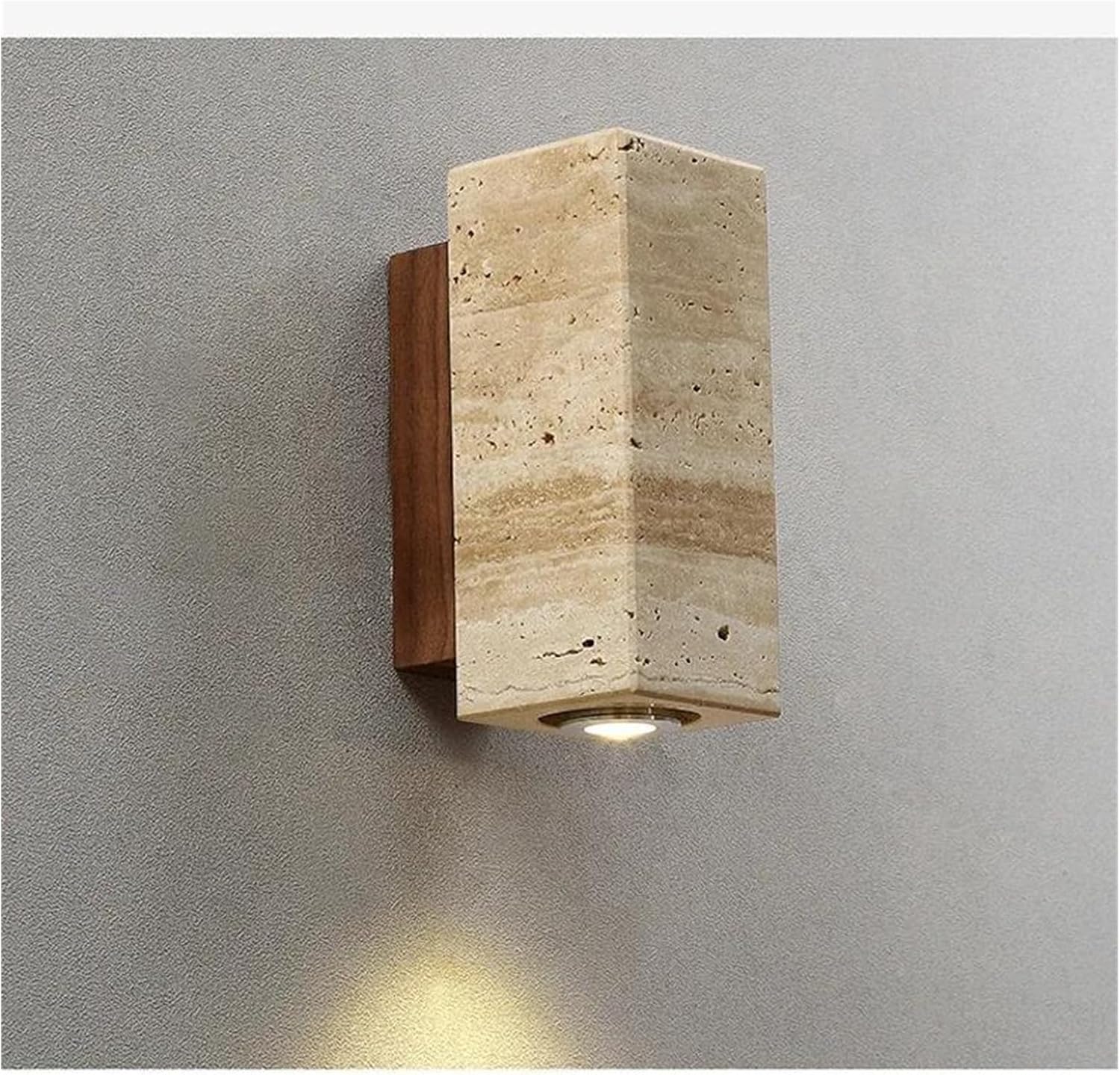 Nowoczesna lampa ścienna z wodoodpornego kamienia naturalnego, idealna do sypialni, na stoliki nocne, przedpokoje i salony, oświetlenie LED.