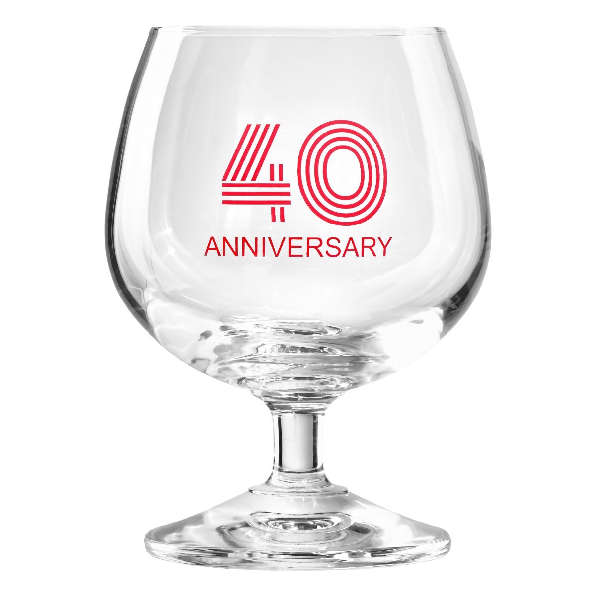 KROSNO Zdobiony kieliszek z napisem 40 ANNIVERSARY, 40 ROCZNICA 230 ml