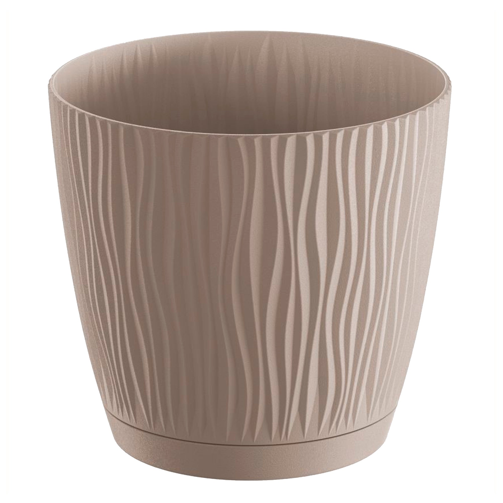 Doniczka Okrągła z podstawką EDANTI 23.9 cm mocca 1 szt.