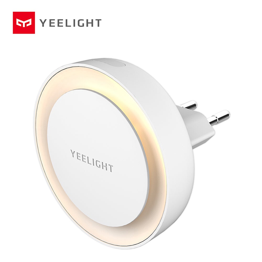 Lampka nocna LED Yeelight YLYD11YL, wtykowa, ciepła biel, energooszczędna, z czujnikiem światła do salonu, sypialni, korytarza i schodów (adapter EU)