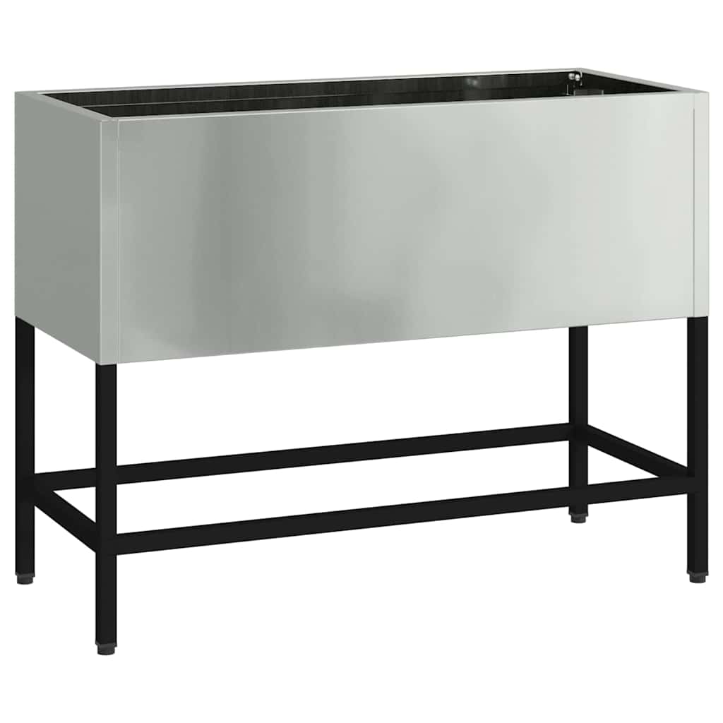 Podwyższona doniczka ogrodowa Srebrny 60 x 26 x 45 cm