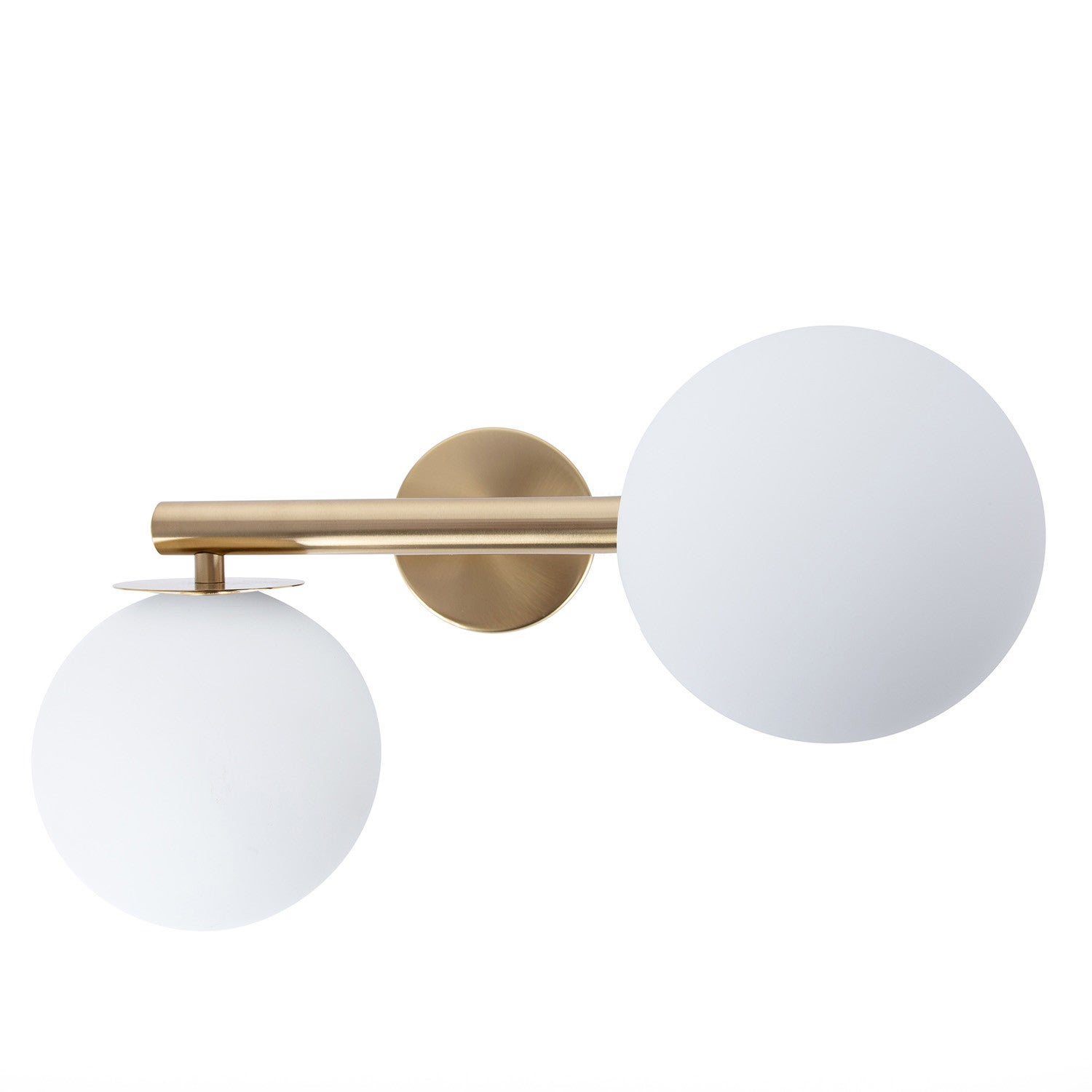 Kinkiet ścienny złoty szklane białe kule do salonu łazienki 2xG9 12W AVOLA Sigma Lighting