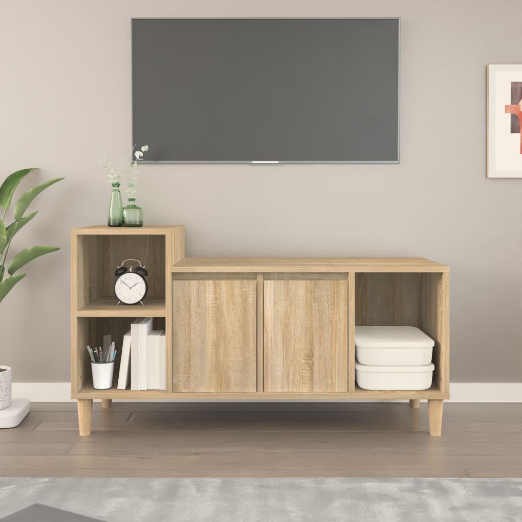 Szafka pod telewizor, dąb sonoma, 100x35x55 cm vidaXL