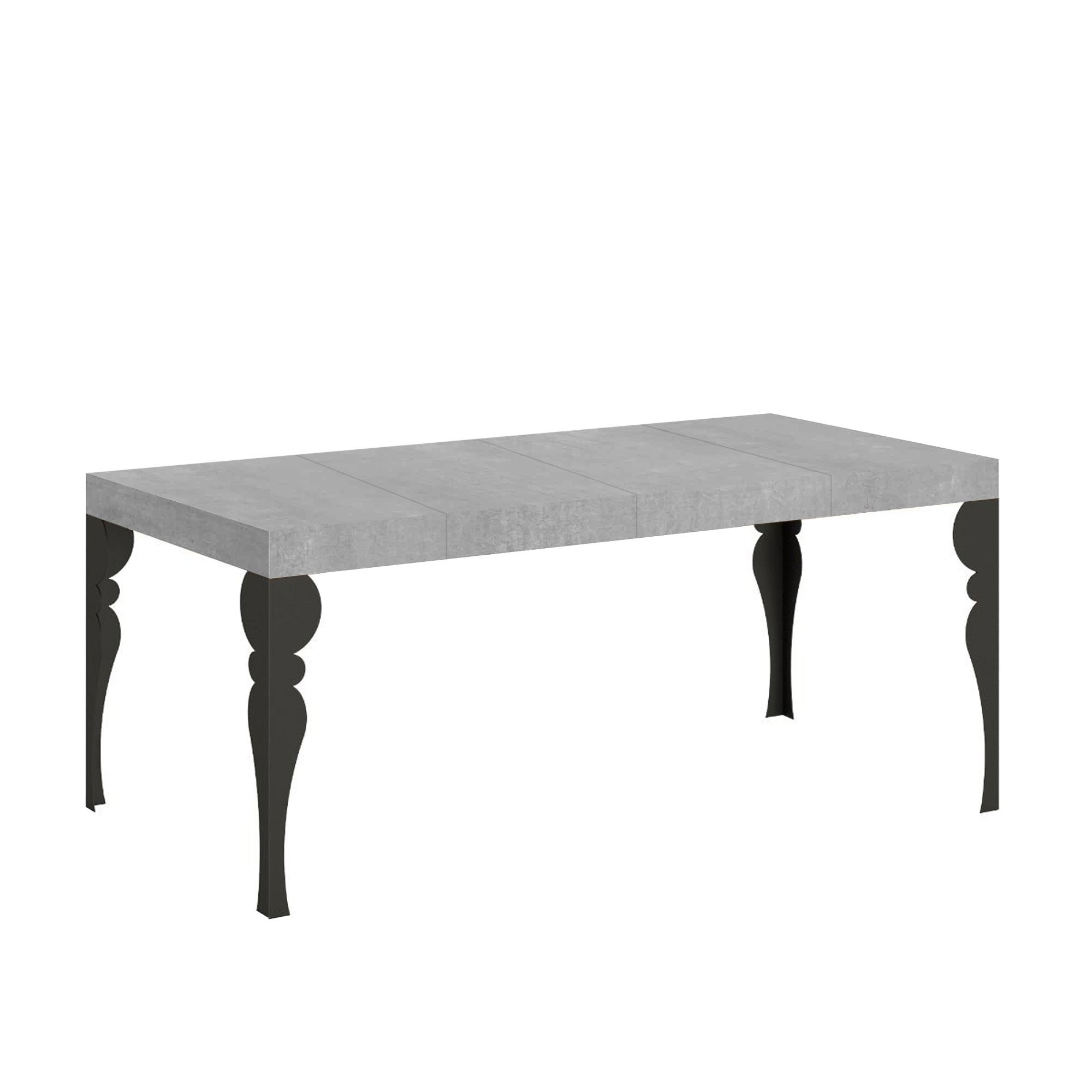 Stół rozkładany 90x90/246 cm Paxon Premium Cement rama antracyt