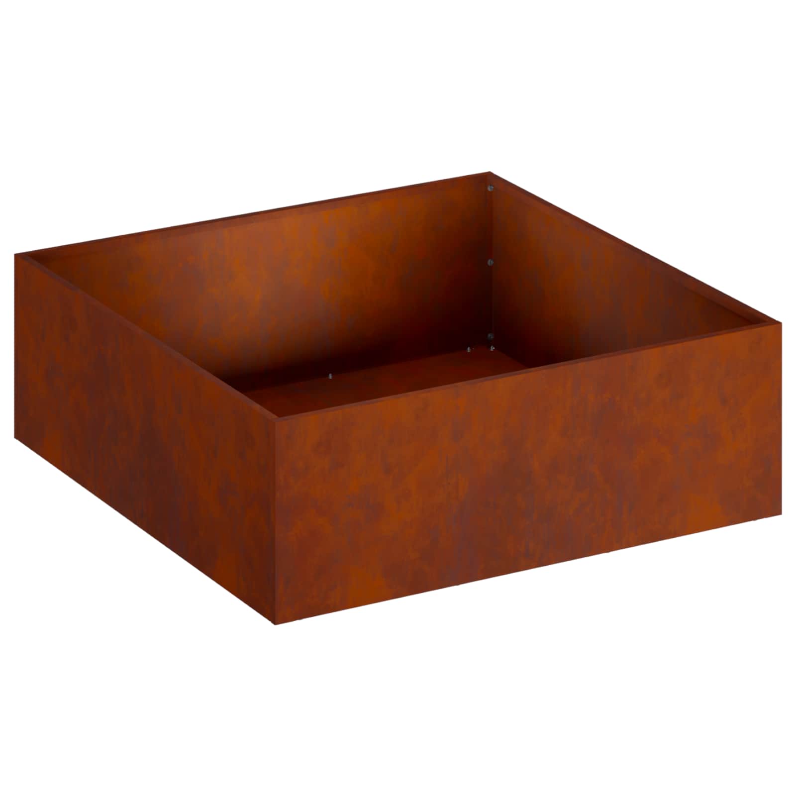 Donica Ogrodowa Corten 60x60x20 cm Rdzawa na Taras na Balkon na Kwiaty