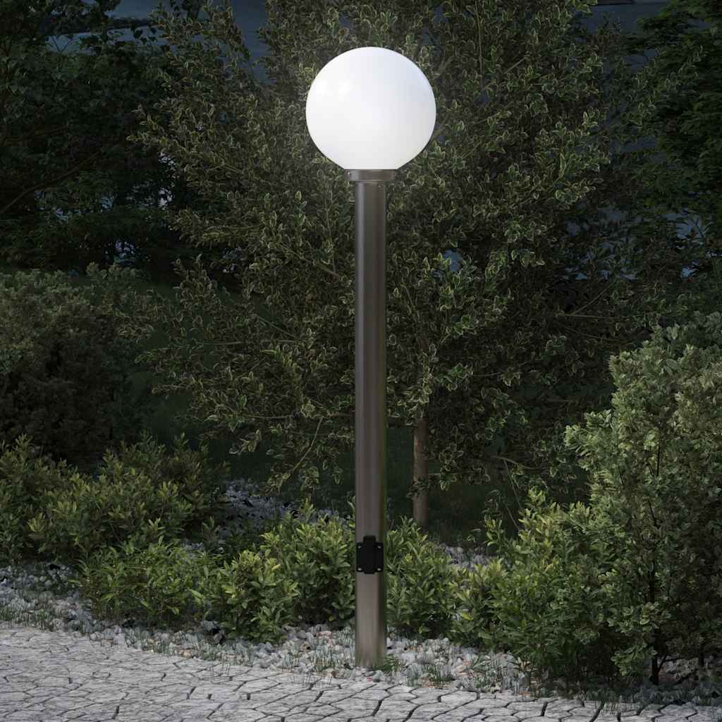 Słupek oświetleniowy z gniazdem 120 cm, stal nierdzewna IP44 vidaXL