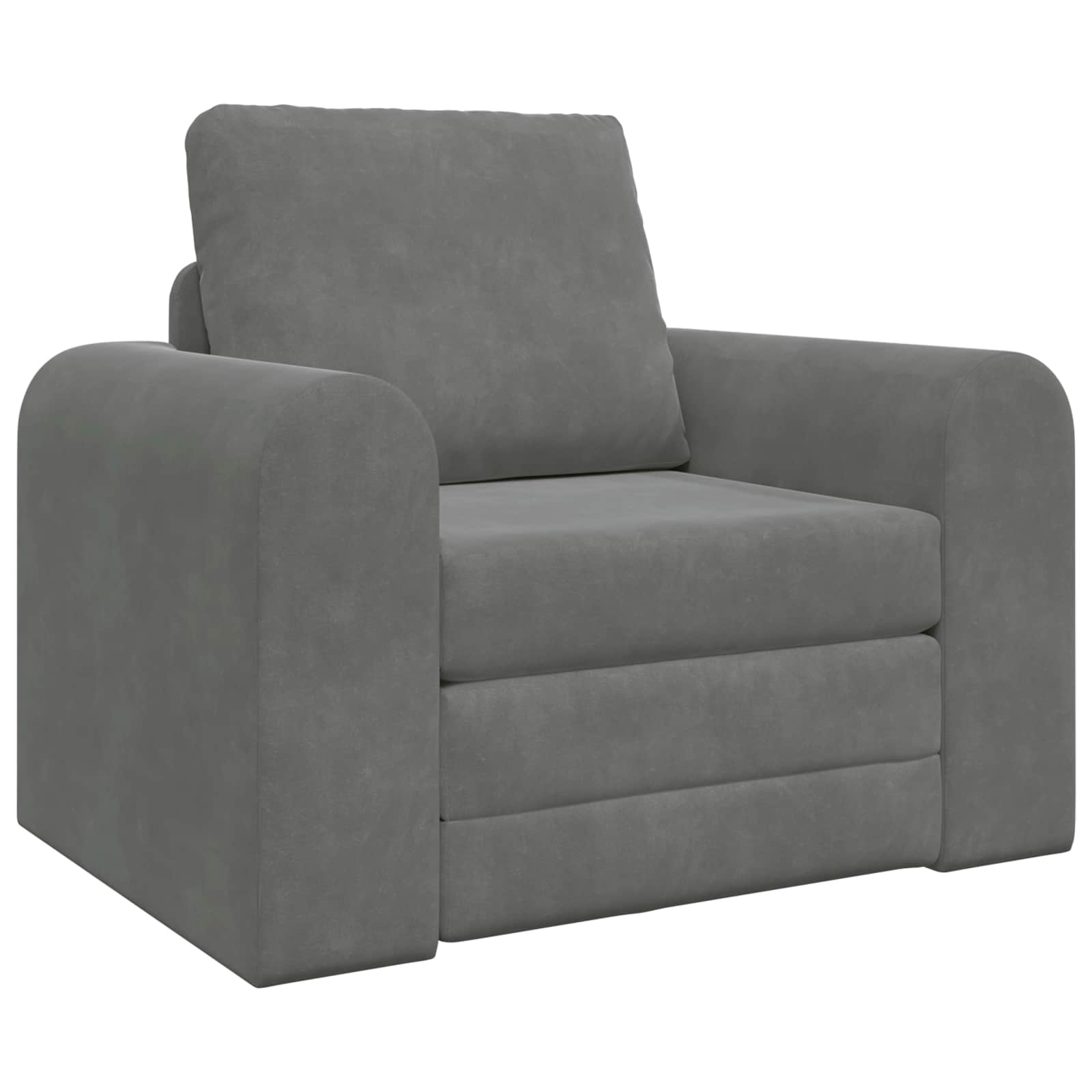 Sofa Bed Ciemnoszary 98 x 71 x 83 cm Aksamit