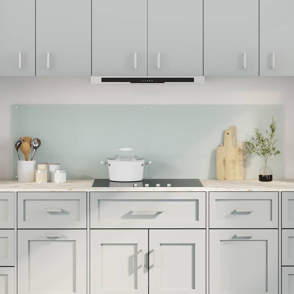 Panel kuchenny 2 pcs Biały 90 x 50 cm szkło hartowane vidaXL