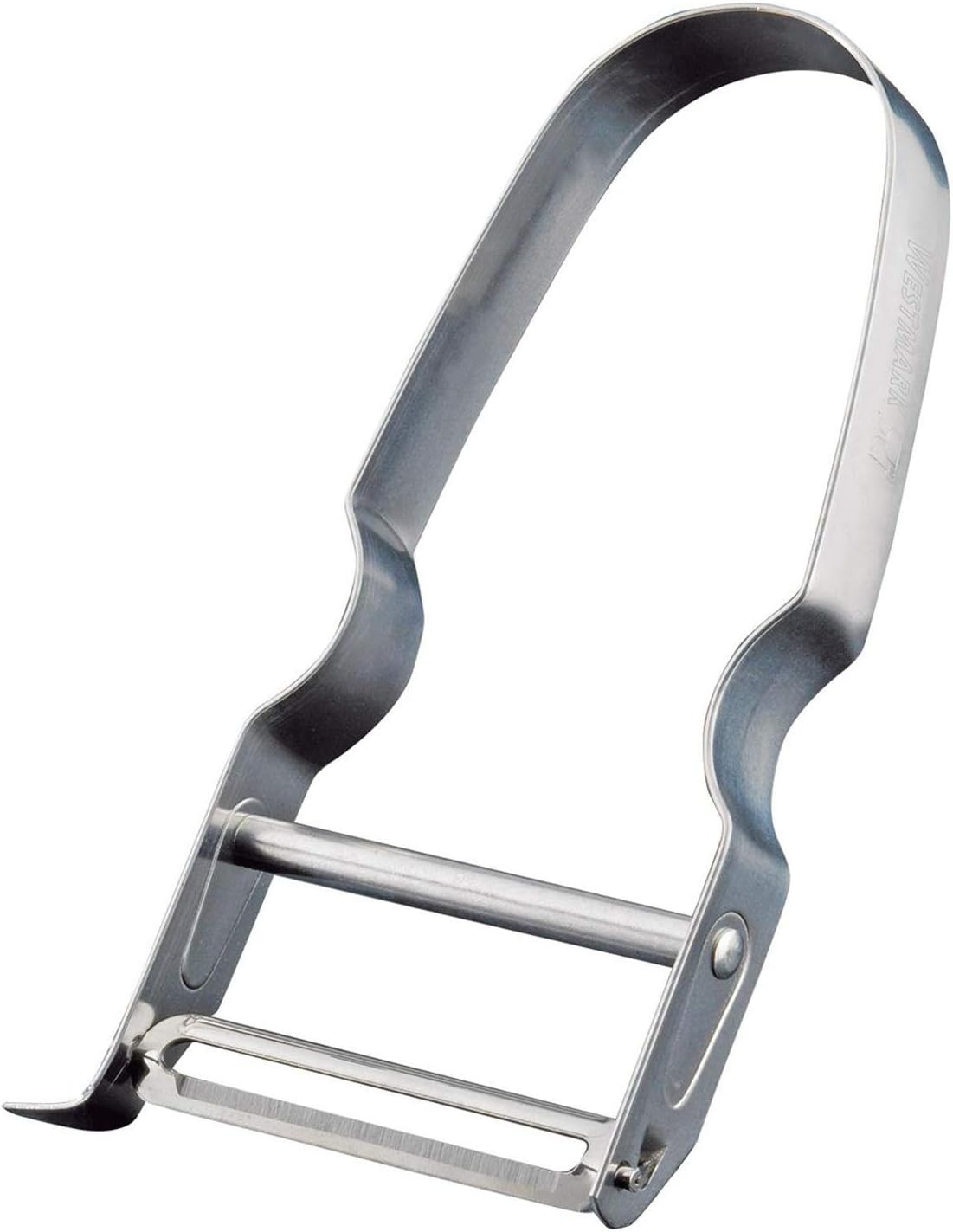 Obierak do warzyw - 1 sztuka - srebrny - 11,2 x 6,5 cm - Stal nierdzewna - uniwersalny - metalowy - Obierak - obieraczka do warzyw