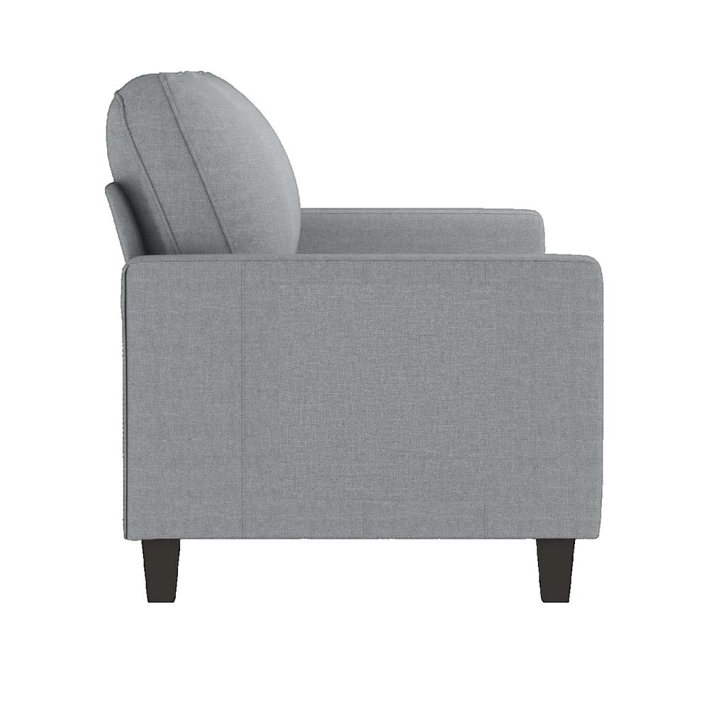 Sofa vidaxl 2-osobowy Tkanina szara Stabilna metalowa konstrukcja